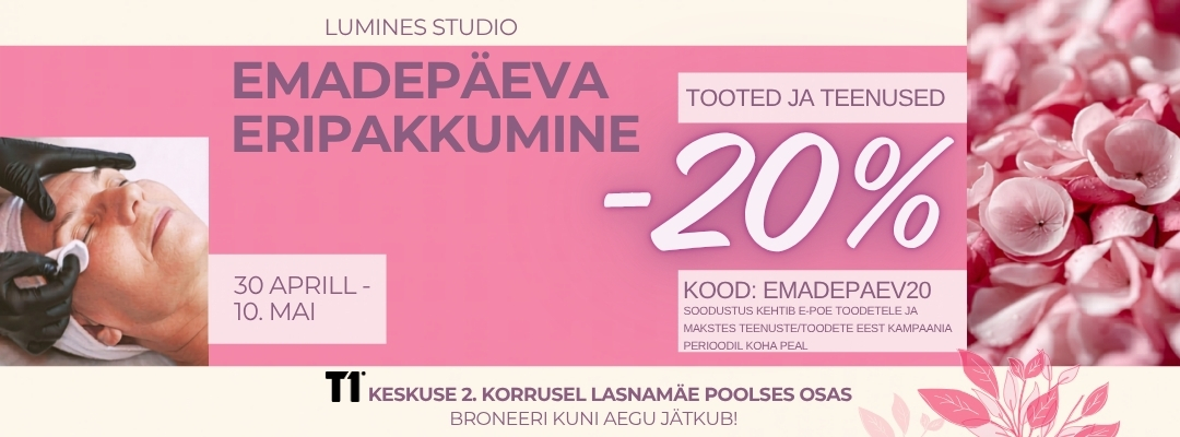 Hellita oma ema noorendava elamusega meie emadepäeva iluprotseduuril, mis on loodud teda poputama ja panema teda end erilisena tundma. (800 x 400 px) (1080 x 400 px)